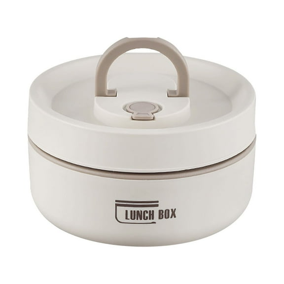 Matoen Bento Box Adult Lunch Box Portable Insulated Lunch Container 304 Stainless Steel Leakproof Lunch Box, White 420ml