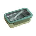 thumbnail image 1 of Matoen Bento Box Adult Lunch Box Portable Plastic Partition Integrated Multi-functional Light Food Bento Box, Green 7.7"x4.7"x3.1", 1 of 9