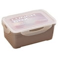 thumbnail image 1 of Matoen Bento Box Adult Lunch Box Portable Separated Lunch Box Sandwich Fruit Fresh Storage Box Brown, 1 of 9
