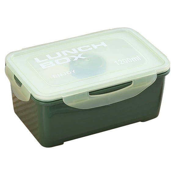 Matoen Bento Box Adult Lunch Box Portable Separated Lunch Box Sandwich Fruit Fresh Storage Box Green