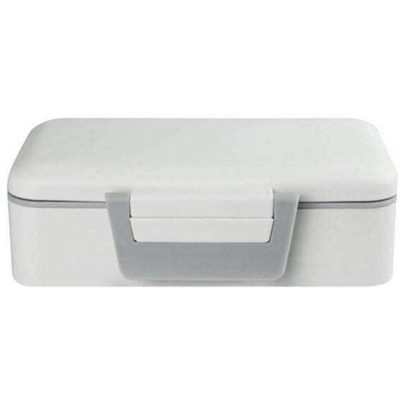Matoen Bento Box Adult Plastic Single Layered Lunch Box Large Capacity Microwave Bento Box, White