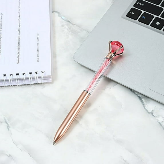 Matoen Big Crystal Diamond Pens Cute Ballpoint Pens Retractable Crystal Gel Pens Black Ink Office Supplies Gifts for Women