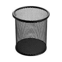 Matoen Black Pen Holder Cup for Desk, Black Wire Mesh Pencil Cup Holder for Desk Office Pen Organizer