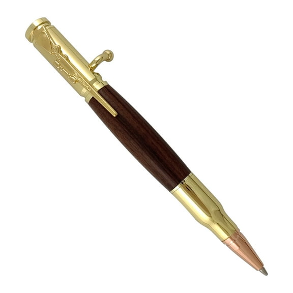 Matoen Bolt Action Ballpoint Pen with Compass, Birthday Day Gifts Cool Gadgets for Men, Wooden Ballpoint Pens Luxury Black Ink Gel Pens 1.0mm