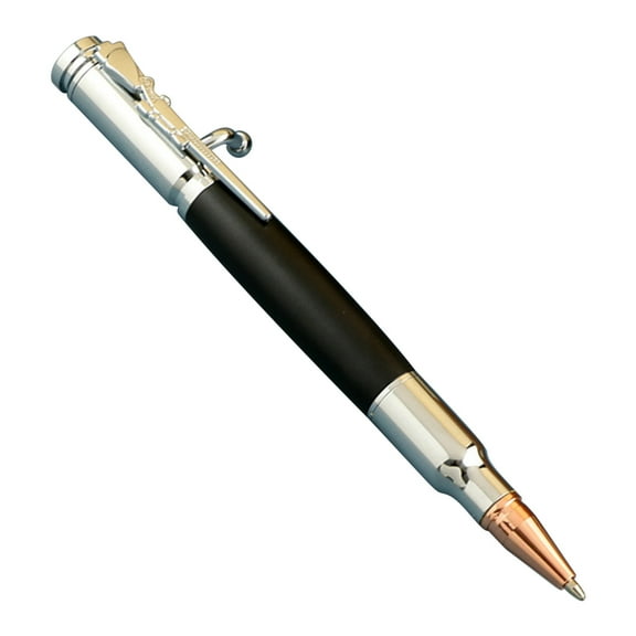 Matoen Bolt Action Ballpoint Pen with Compass, Birthday Day Gifts Cool Gadgets for Men, Wooden Ballpoint Pens Luxury Black Ink Gel Pens 1.0mm