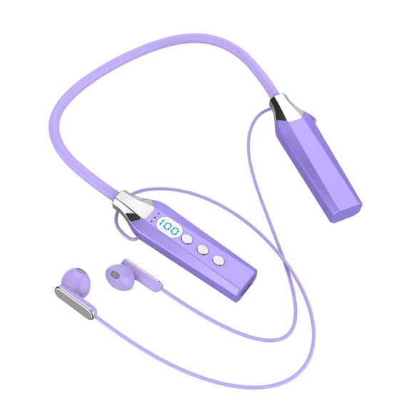 Matoen Bone Conduction Headphones Intelligent Digital Display Wireless Hanging Neck Bluetooth Sport Earphones for Running, Cycling, Workout
