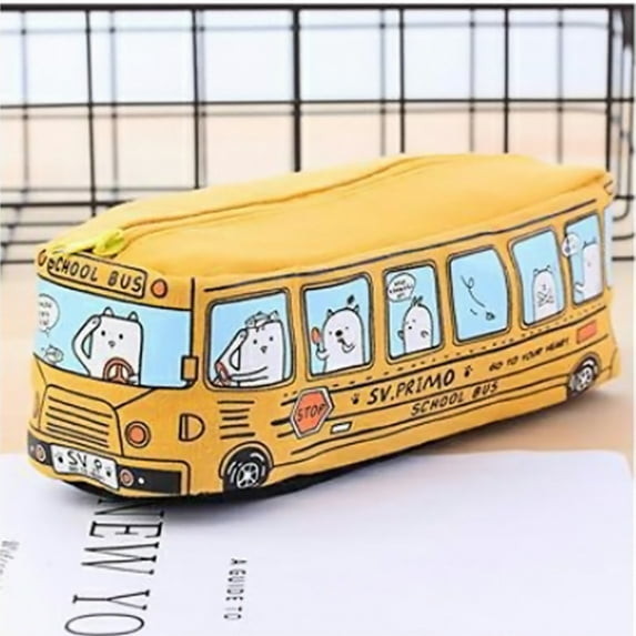Matoen Bus Style Pencil Case Office Stationery Bag for Student Pencil Pouch