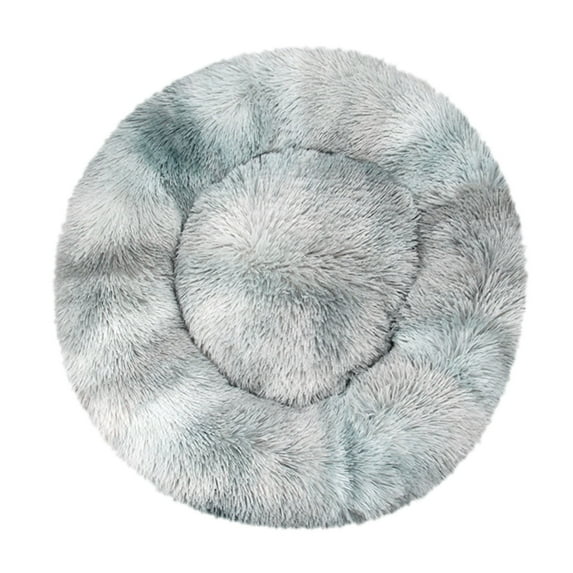 Matoen Calming Dog Bed & Cat Bed, 24" Warming Cozy Soft Dog Round Bed, Fluffy Faux Fur Plush Dog Cat Cushion Bed for Small Medium Dogs and Cats