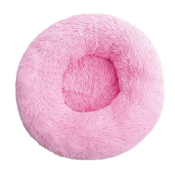 Matoen Calming Dog Beds for Small Medium Dogs and Cats, Round Dog Cuddler Cozy Bed, Washable Fluffy Plush Pet Bed (20"x 20")