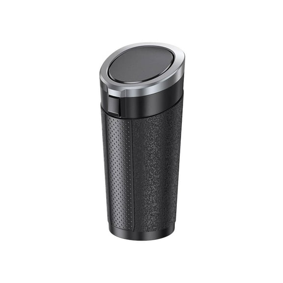 Matoen Car Trash Can - Portable Cup Shaped Garbage Bin for Car, Auto Mounted Waste Storage Bag w/Leakproof Design (Black, 2 Pack)