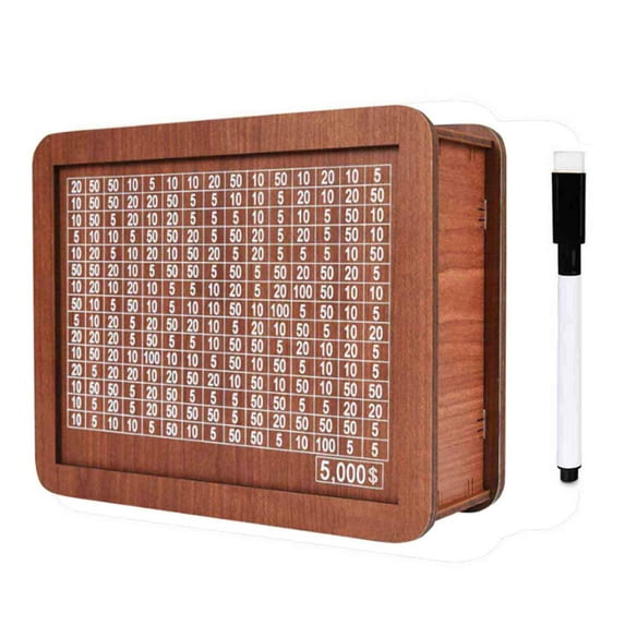 Matoen Cash Vault Wooden Savings Box, Money Box, Coin Bank for Boys and Girls, Adults Money Box with Counter for Savings Goal $5000 Best Gift for Friends