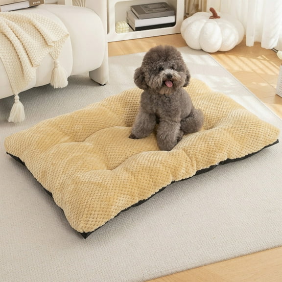 Matoen Cat Bed for Indoor Cats Washable Dog Crate Pad Thin Dog Bed Mat for Small Dogs Pet Kennel Pad for 18 inch Cage Soft Flat Puppy Mattress Kitten Cushion Sleeping Anti-Slip Gray