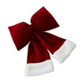 thumbnail image 1 of Matoen Christmas Decorations, Large Christmas Bows, Red Velvet Plush Indoor Outdoor Christmas Tree Bows Wreath Bow Party Supplies Xmas Ornaments for Door Fireplace Stairs Railing Porch, 1 of 5