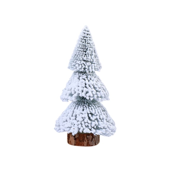 Matoen Christmas Decorations Mini Christmas Trees, Artificial Christmas Tree Bottle Brush Trees with Wooden Base for Christmas Decor Christmas Party Home Table Craft