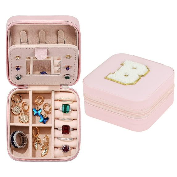Matoen Christmas Gifts for Girls 3 4 5 6 7 8 9 10 11 12 13 14 Year Old, Stocking Stuffers for Teens Kids Daughter Sister Birthday Gifts for Women - Travel Jewelry Case Small Box Cute Stuff, Pink