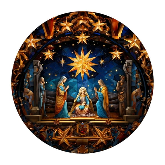 Matoen Christmas Nativity Story Acrylic Ornaments, Christian Jesus OrnamXmas ent Nativity Scene Hanging Ornaments Tree Ornaments Religious Gift for Family(Classic)