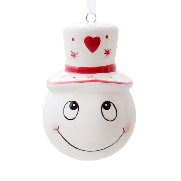 Matoen Christmas Snowman Hanging Ornaments Snowman Decorations Ceramics Christmas Tree Ornaments Winter Decorative Crafts for Christmas Home Holiday Party Decoration Supplies