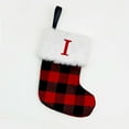 thumbnail image 1 of Matoen Christmas Stocking with Personalized Letter Hanging Christmas Stocking Decoration 7 Inch (Letter I), 1 of 2