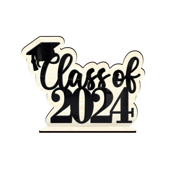 Matoen Class of 2024 Sign Graduation Party Decorations Class of 2024 Wooden Sign Graduation Hanging Door Sign Graduation Photo Booth Props for Graduation Party Supplies
