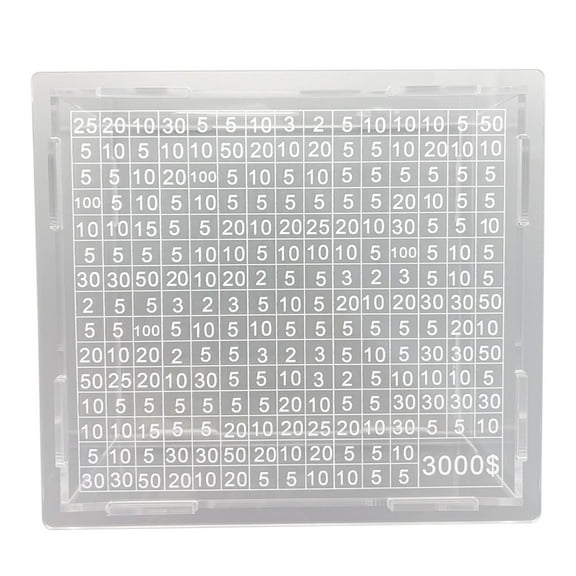 Matoen Clear Money Box Money Bank, Countdown Money Saving Box with 3000 Dollars Target, Cash Box with Money Target and Numbers to Check for Boys Girls (3000 USD Acrylic)