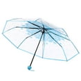 thumbnail image 1 of Matoen Clear Umbrella Transparent Portable Umbrella Compact Foldable Umbrella Manual Open Close Folding Umbrellas for Wedding Travel, Dating, 1 of 5