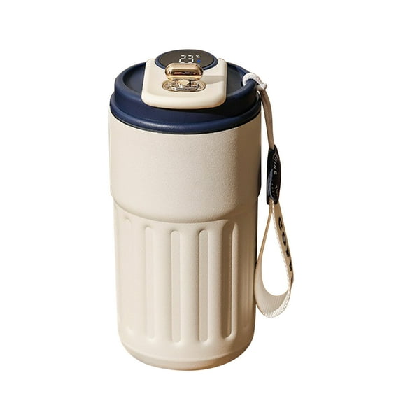 Matoen Coffee Bottle with LED Temperature Display, Stainless Steel Double Walled Travel Coffee Mug Keeps Water Cold and Warm