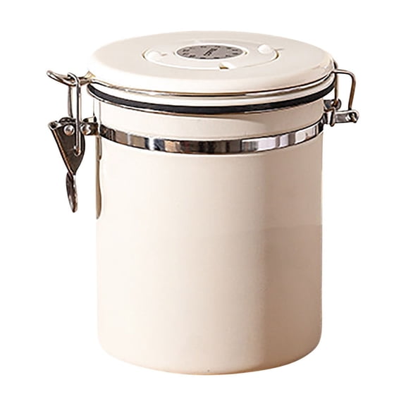 Matoen Coffee Canister Storage Container - Stainless Steel Airtight Coffee Bean Storage Grounds Container, Kitchen Food Container Jar for Cereal, Sugar, Tea, 1.5L
