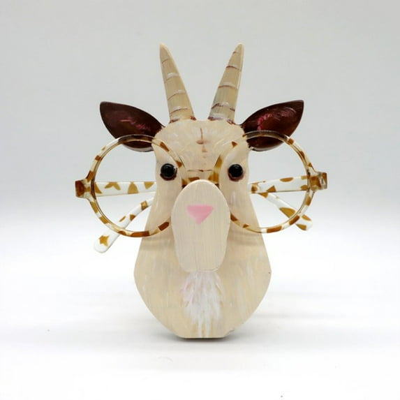 Matoen Cute Animal Glasses Holder Stand Handmade Creative Wooden Carving Eyeglass Holder Sunglasses Display Rack for Home Office Desk Decor Accessories