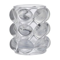 Matoen Cute Glass Makeup Brush Holder for Girls - Decorative Eyebrow Pencil & Cosmetic Brush Storage Organizer - Stylish Desktop Decor