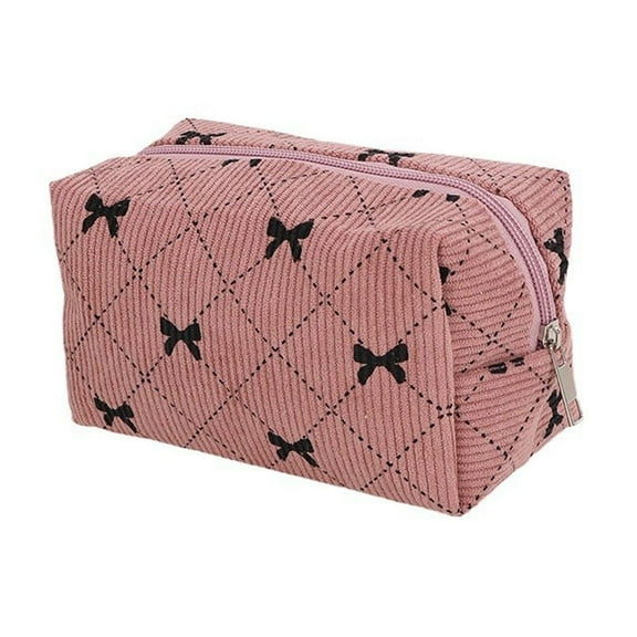 Matoen Cute Plush Cosmetic & Pencil Case - Large Capacity Travel Storage Bag with Zipper - Sweet Pattern Makeup & Stationery Organizer for University, Office & Home