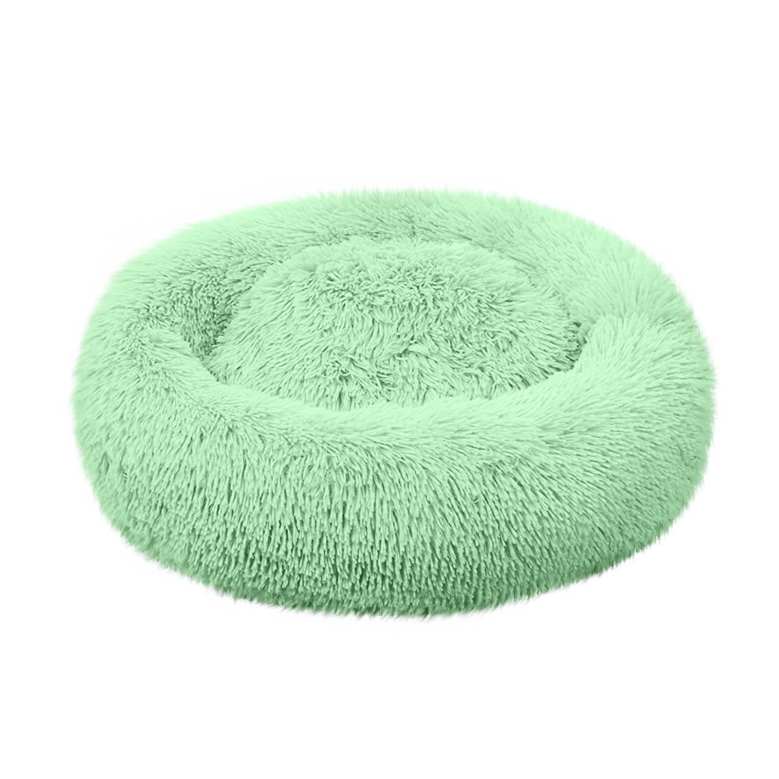 Matoen Cute Round Calming Dog Bed, Pet Small Plush Dog Donut Bed for