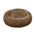 thumbnail image 1 of Matoen Cute Round Calming Dog Bed, Pet Small Plush Dog Donut Bed for Medium Small Breed Dog, Soft, Comfy and Cozy Doggie Bed, Khaki, 1 of 6
