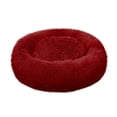 thumbnail image 1 of Matoen Cute Round Calming Dog Bed, Pet Small Plush Dog Donut Bed for Medium Small Breed Dog, Soft, Comfy and Cozy Doggie Bed, Red, 1 of 6
