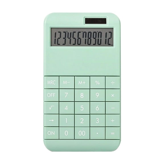 Matoen Desktop Calculator Large LCD Display 12 Digit Number Big Button Tax Financial Accounting Calculator, Battery and Solar Powered, for Desk Office Home Business Use
