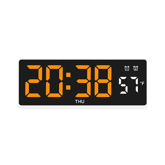 Matoen Digital Alarm Clock for Bedroom, Easy to Set, USB Charger, Adjustable Volume, Weekday/Weekend Mode, Snooze, 12/24Hr, Compact for Bedside