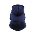 thumbnail image 1 of Matoen Dog Hoodie Puppy Sweatshirt Pocket Doggie Winter Clothes Sweatshirt Pet Hooded Coat Cat Jackets Apparel Navy, 1 of 4