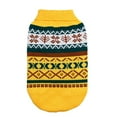 thumbnail image 1 of Matoen Dog Sweater, Dog Sweaters for Medium Dogs Girl Boy, Classic Pet Knitted Sweatshirt Warm Pullover, Dog Holiday Sweater Winter Clothes, Yellow XL, 1 of 4