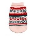 thumbnail image 1 of Matoen Dog Sweater, Warm Sweater for Puppy, Dog Turtleneck Cable Knit Sweater, Comfy Thick Cute Diamond Plaid Sweater for Dogs Red XL, 1 of 4