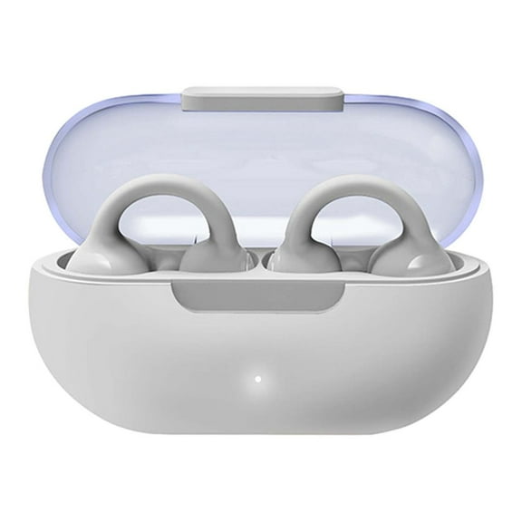 Matoen Ear Clip Bluetooth Headphones Open Ear Clip Headphone with Mic Wireless Ear Clips Ear Buds Bluetooth V5.3 for Running, Workout Gray