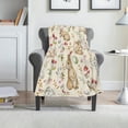 thumbnail image 1 of Matoen Easter Teen Throw Blanket Small Khaki Rabbit Egg Bunny Blanket Spring Flower Floral Blanket for Swaddle Soft Fuzzy Fleece Holiday Blanket Gift for Teen 39.4"x27.5", 1 of 6