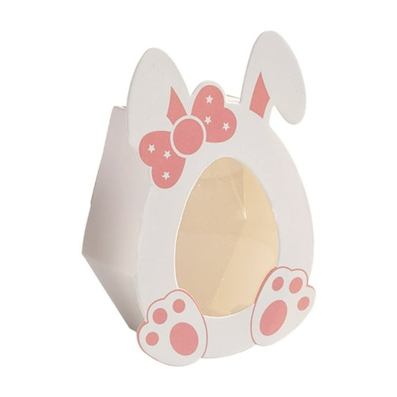 Matoen Easter Clearance, Colorful Bunny Boxes with Window, Cardboard Goodie Cupcake Strawberry Treat Candy Box for Easter Day, Spring Decorations, Gift Containers Party Supplies