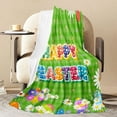 thumbnail image 1 of Matoen Easter Decorative Throw Blanket 39.4"x27.5" Green Easter Rabbit Bunny Egg Blanket Couch Sofa Bed Soft Cozy Lightweight Fuzzy Fleece Blankets and Throws Spring Blanket, 1 of 6