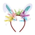 thumbnail image 1 of Matoen Easter Floral Bunny Ears Headband Spring Woodland Flower Fairy Rabbit Hairband Wedding Party Birthday Supply, 1 of 6