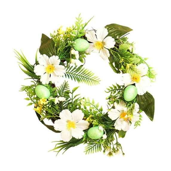 Matoen Easter Gifts for Kids, 7.87" Spring Wreath Decorations for The Home Spring Eucalyptus Grapevine Wreath Decor for Front Door Farmhouse Wall Outdoor Party Decoration