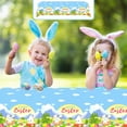thumbnail image 1 of Matoen Easter Tablecloth, Easter Spring Table Cloth 108x54 inch Colorful Egg Bunny Disposable Paper Tableclothes Square Waterproof Table Cover Decor Rectangle for Kids Party Decorations, 1 of 6