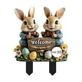 thumbnail image 1 of Matoen Easter Yard Signs Decorations Outdoor Waterproof Happy Easter Bunny Yard Stakes Sign Easter Lawn Yard Decorations for Hunt Game Party Supplies Decor, Easter Props, 1 of 6