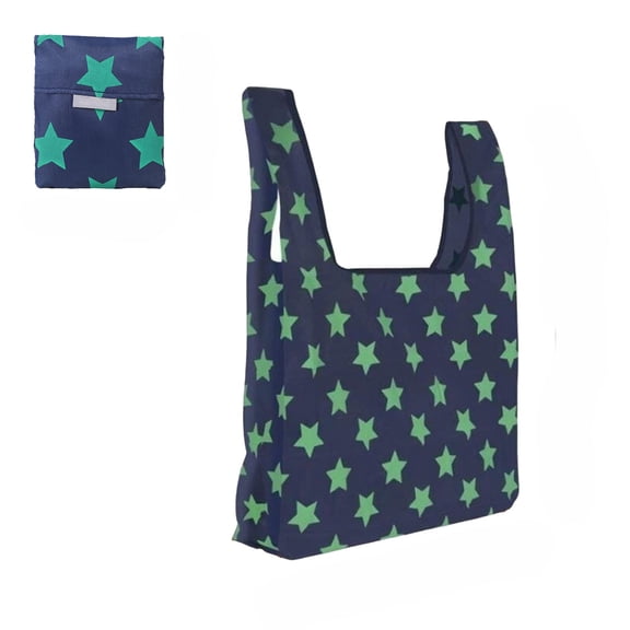 Matoen Eco-Friendly Waterproof Multifunctional Shopping Bag - Portable Folding Shoulder Bag for Supermarket, Handheld Plastic Storage Bag, Solid Color Green