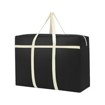 Matoen Extra Large Moving Bags with Strong Zippers & Carrying Handles, Heavy Duty Storage Tote for Space Saving Moving Storage, Fold Flat, Alternative to Moving Box (Black)