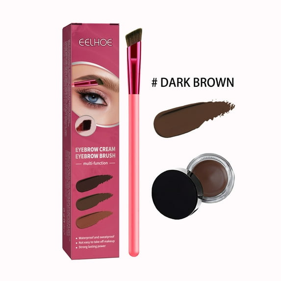 Matoen Eyebrow Hair Stroke Brush, Multi-Function Eyebrow Brush Ultra-thin Angled Realistic Eyebrow Brush & Eyebrow Cream Makeup Brush Set