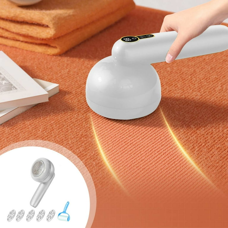 Matoen Fabric Shaver Fuzz Remover Rechargeable Electric Lint Remover Shaver with 5 Blades Sweater Couch Fabric Pill Shaver for Sweater Couch